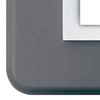 Series 44 - Personal 44 4-place glossy dark gray plastic plate