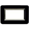 Series 44 - Personal 44 4-place plastic plate in absolute black gloss
