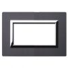 Series 44 - Vera 44 4-place aluminum plate in brushed anthracite aluminium