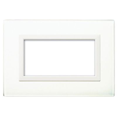 Serie 44 - Plato de cristal Vera 44 blanco de 4 plazas