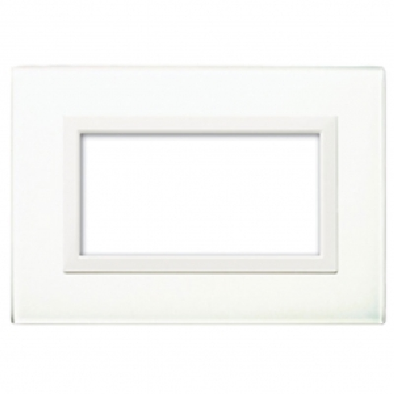 Series 44 - Vera 44 white 4-place glass plate