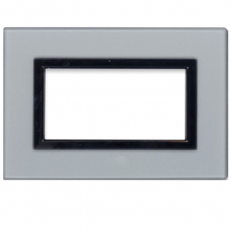 Series 44 - Vera 44 plate in silver gray 4-place glass