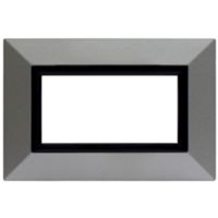 Série 44 - Plaque métal Zama 44 4 places en argent mat