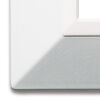 Series 44 - Zama 44 plate in 4-place shiny white mica metal