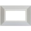 Series 44 - Zama 44 plate in 4-place shiny white mica metal