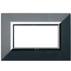 Series 44 - Zama 44 metal 4-place dark gray metallic plate
