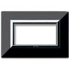Series 44 - Zama 44 plate in 4-place shiny absolute black metal