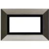 Series 44 - Zama 44 plate in 4-place brushed nickel metal