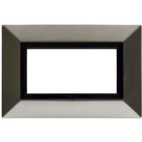 Serie 44 - Placa Zama 44 de metal níquel cepillado de 4 plazas