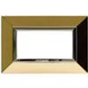 Serie 44 - placca Zama 44 in metallo 4 posti ottone lucido