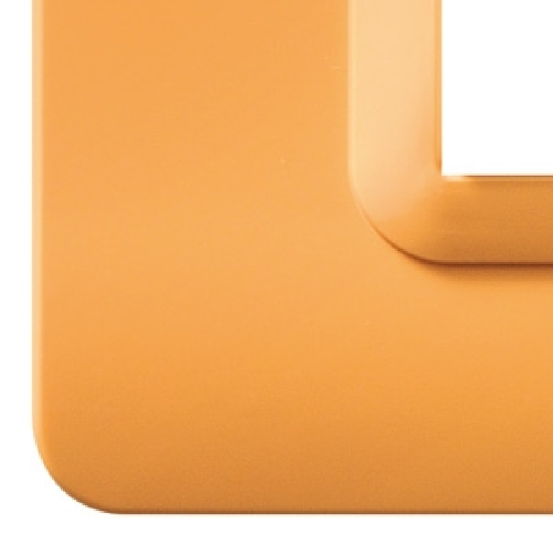 Series 44 - Technopolymer 44 plate in semi-transparent opaline orange 4-place plastic