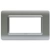 Series 44 - Technopolymer 44 plate in matt silver 4-place plastic