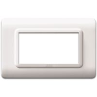 Série 44 - Plaque Technopolymère 44 en plastique blanc RAL9010 4 places