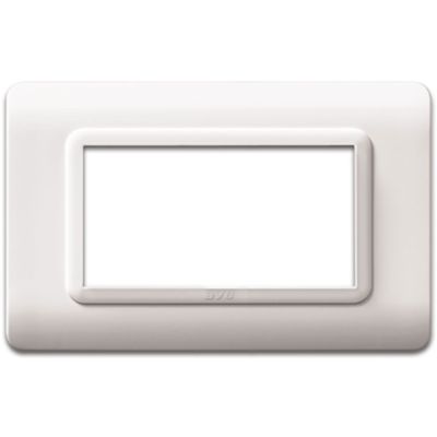 Série 44 - Plaque Technopolymère 44 en plastique blanc RAL9010 4 places