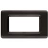 Series 44 - Technopolymer 44 dark gray metallic 4-place plastic plate