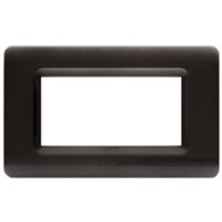 Serie 44 - placca Tecnopolimero 44 in plastica 4 posti grigio scuro metallizzato