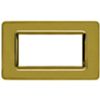 Series 44 - Technopolymer 44 plate in 4-place polished brass plastic