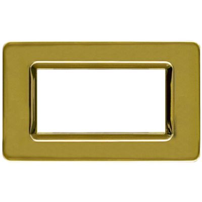 Serie 44 - Placa de tecnopolímero 44 en plástico de latón pulido de 4 posiciones