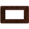 Series 44 - 4-place technopolymer plate in matt briar plastic