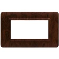 Series 44 - 4-place technopolymer plate in matt briar plastic