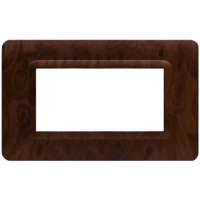 Series 44 - 4-place technopolymer plate in matt briar plastic