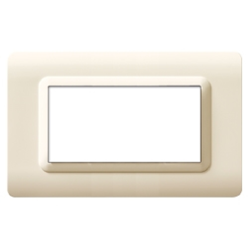 Serie 44 - placca Tecnopolimero 44 in plastica 4 posti sabbia RAL1013