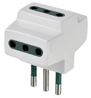 Vimar 00320.B - S11 multi-adaptor +3P11 outlets white