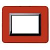 Series 44 - Personal 44 3-seater glossy Pompeii red plastic plate