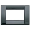Idea - placca Classica in metallo 3 posti nero