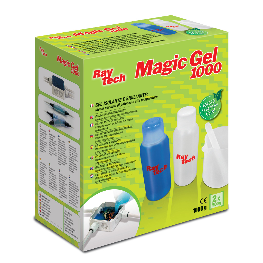 RayTech Magic Gel 1000 - Gel bicomponente per connessioni in muffole o  cassette Magic Gel 1000