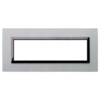 Serie 44 - Plato Vera 44 de cristal gris plateado de 7 plazas