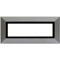 Serie 44 - Placa Zama 44 de metal plateado mate de 7 plazas