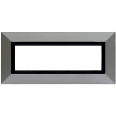 Serie 44 - Placa Zama 44 de metal plateado mate de 7 plazas