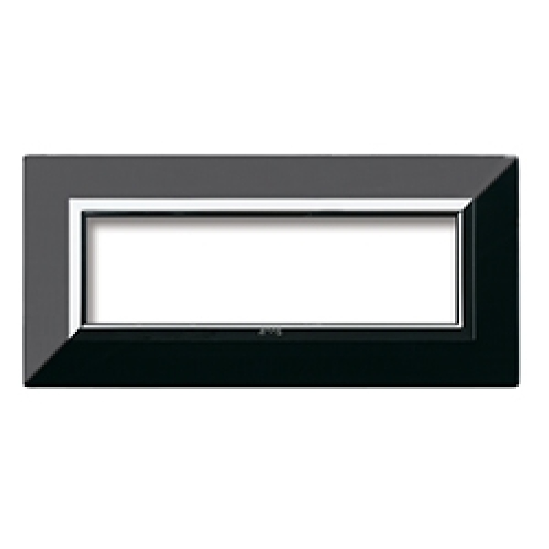 Series 44 - Zama 44 plate in 7-place shiny absolute black metal