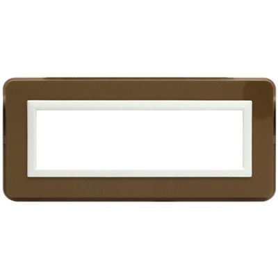 Serie 44 - Placa de plástico personal 44 de 7 plazas beige brillo