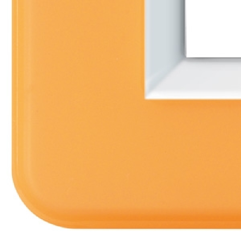 Serie 44 - Placa Personal 44 de plástico naranja brillante para 7 plazas
