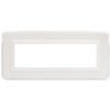 Serie 44 - placca Personal 44 in plastica 7 posti bianco lucido