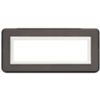 Serie 44 - placca Personal 44 in plastica 7 posti grigio scuro lucido