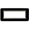 Series 44 - Personal 44 7-place plastic plate in absolute glossy black