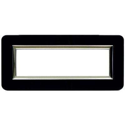 Series 44 - Personal 44 7-place plastic plate in absolute glossy black