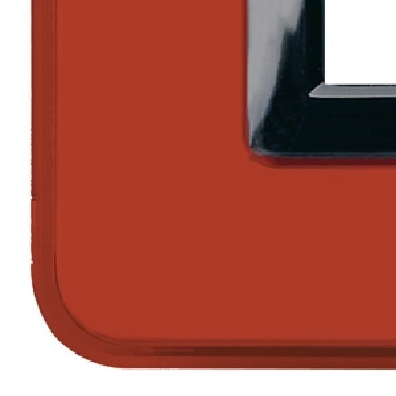 Serie 44 - Placa de plástico Personal 44 de 7 plazas en rojo Pompeya brillante