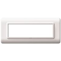 Series 44 - Technopolymer 44 plate in white RAL9010 7-place plastic