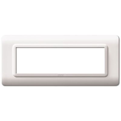 Serie 44 - placca Tecnopolimero 44 in plastica 7 posti bianco RAL9010