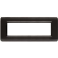 Series 44 - Technopolymer 44 7-place dark gray metallic plastic plate