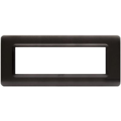 Series 44 - Technopolymer 44 7-place dark gray metallic plastic plate