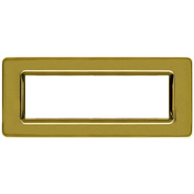 Serie 44 - placca Tecnopolimero 44 in plastica 7 posti ottone lucido