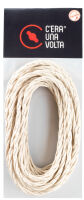Ivory cotton braided cable 3G1.5 - 10m
