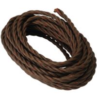 Câble tressé en coton marron 3G2.5 - 10m