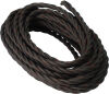Cable trenzado algodón marrón 3G2.5 - 25m