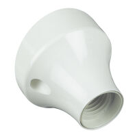 White curved base plastic wall lamp holder